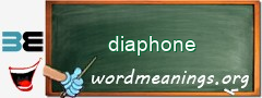 WordMeaning blackboard for diaphone